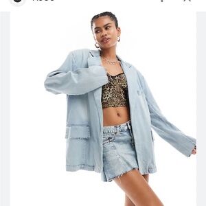Monki oversized denim blazer